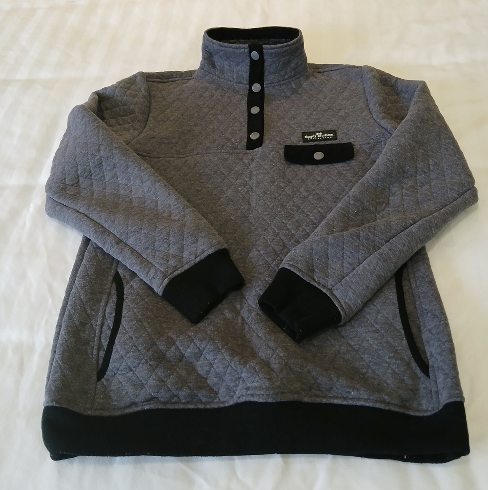 Simply Southern Collection Quilted Pullover Shirt Jacket Women's Small